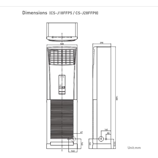 Panasonic AC Floor Standing 3 PK - CS-J28FFP8 
